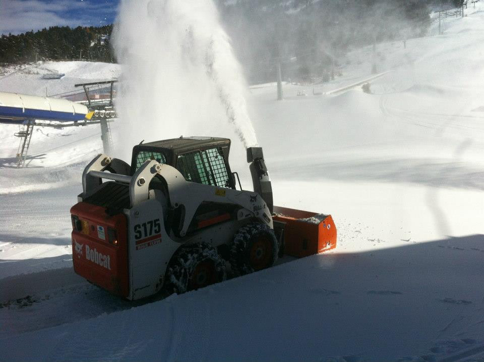 Mazio Winter Tools Two Stages Snow Blowers | Working Width 61"-98.4" | Hydraulic Flow Range 15-24 GPM | For Skid Steer Loaders