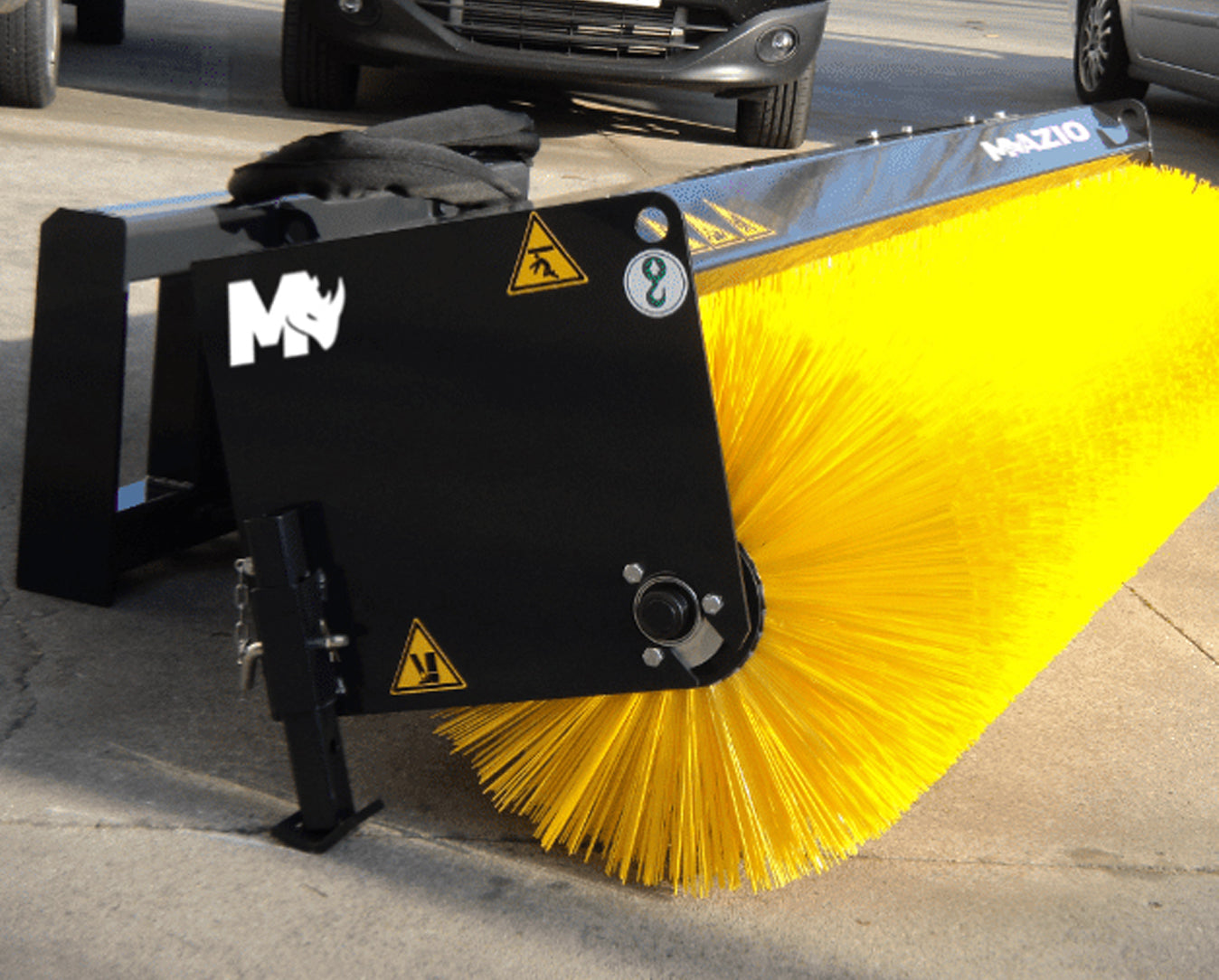 Mazio Angled Broom Angled Sweeper | Width 61"-108" | Hydraulic Flow Range 15–30 GPM | For Skid Steers