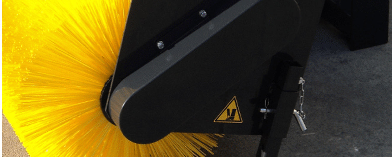 Mazio Angled Broom Angled Sweeper | Width 61"-108" | Hydraulic Flow Range 15–30 GPM | For Skid Steers