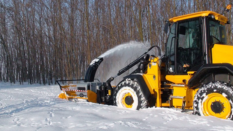 Mazio Winter Tools Two Stages Snow Blowers | Working Width 61"-98.4" | Hydraulic Flow Range 15-24 GPM | For Skid Steer Loaders