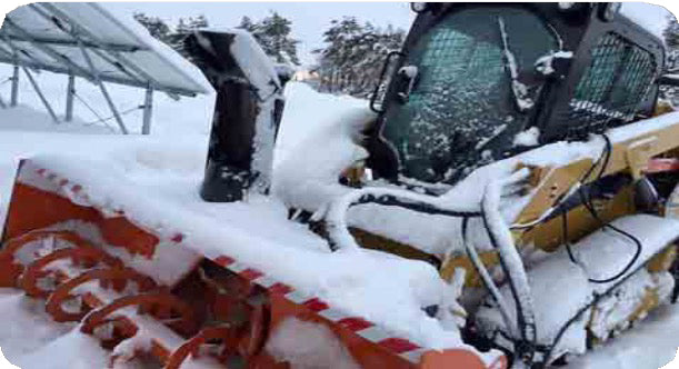 Mazio Winter Tools Two Stages Snow Blowers | Working Width 61"-98.4" | Hydraulic Flow Range 15-24 GPM | For Skid Steer Loaders