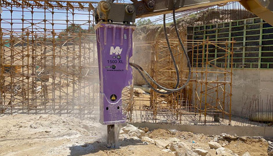 Mazio Hydraulic Breaker Hammer | Tool Diameter 1.65"-3.62" | Machine Size 0.8-14 Tons | Hydraulic Flow Range 7-26 GPM | For Front Loader, Excavator, & Skid Steers