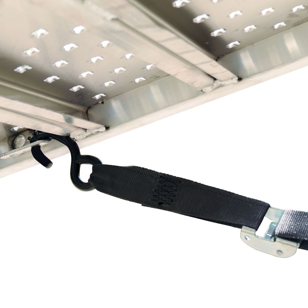 Heavy Duty Ramps Aluminum Punch Plate Walk Ramp | Model 01-26-168-04-WALK-P | Size 14' L x 26" W | Capacity 1,250 lb. | Horsepower 23 HP | For Safe Foot Traffic & Trucks