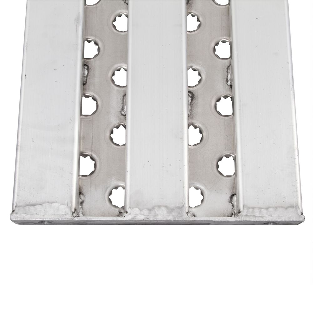 Heavy Duty Ramps Aluminum Roller-End Replacement Trailer Ramps | Model 05-18-099-03-E-P | Size 99" L x 18" W | Capacity 5,000 lb Per Axle | Horsepower 23 HP | For Car Haulers & Trailer