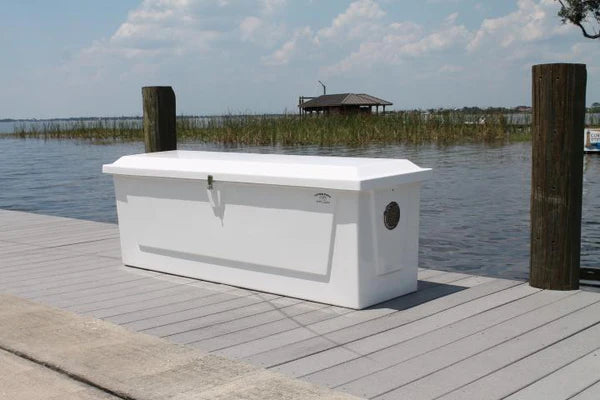 RIO MARINE CUSTOMS | Dock Box | Model CM071-S | 71" W x 24" H x 22" D | Heavy Duty Construction | For Marine Storage
