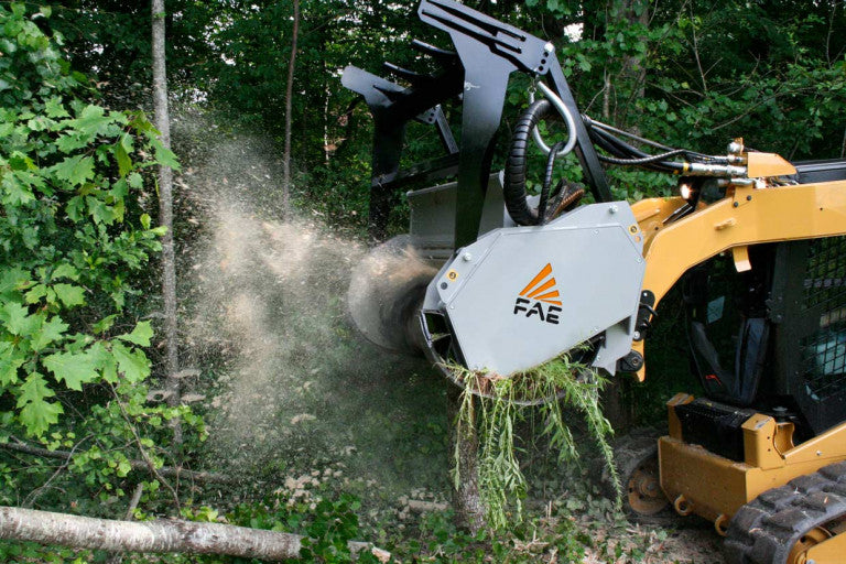 FAE | UML/SSL VT & SONIC Forestry Mulcher | Models 150 & 175 | Width 62" & 71.6" | Shreds Up to 7.9 Inches | Hydraulic Flow 115 & 200 GPM | For Skid Steers