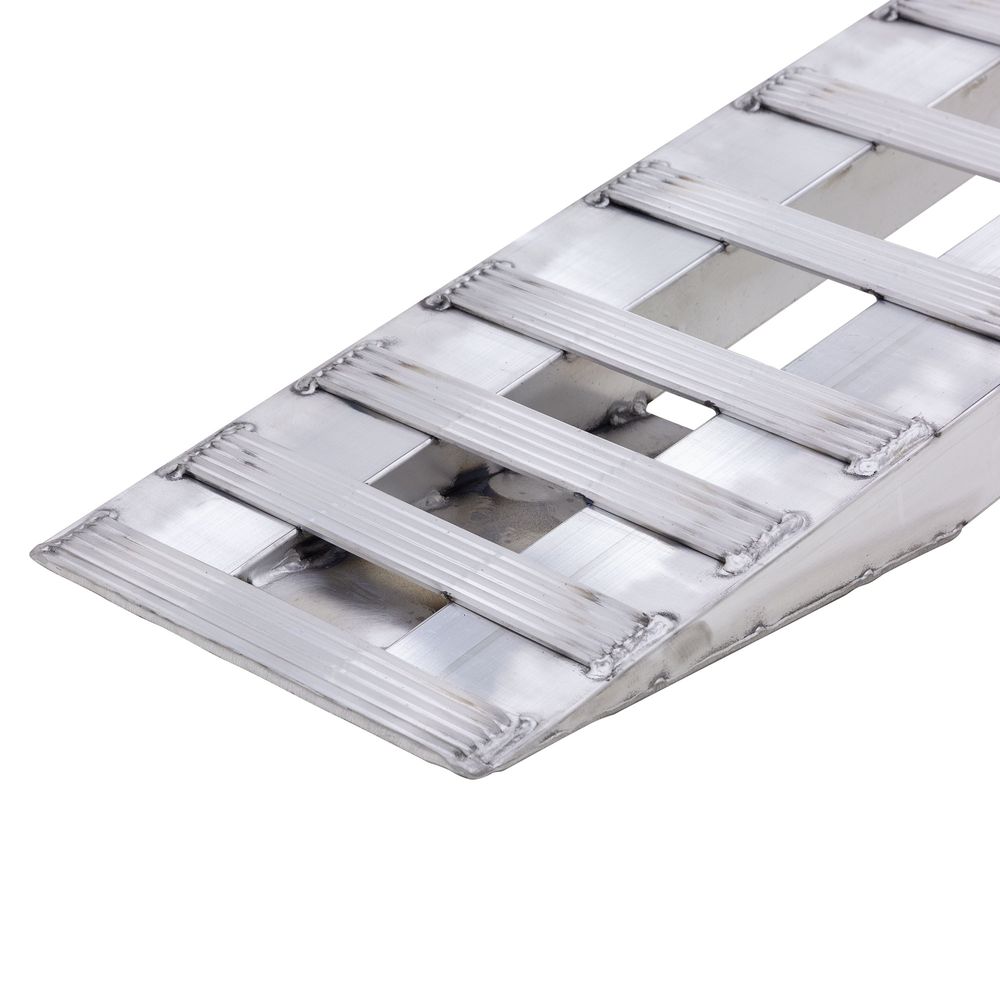 Heavy Duty Ramps Aluminum Car Trailer Ramps | Model 07-15-090-04 | Size 7' 6" L x 15" W | Capacity 7,000 lb Per Axle | Horsepower 23 HP | For Car Haulers & Trailers