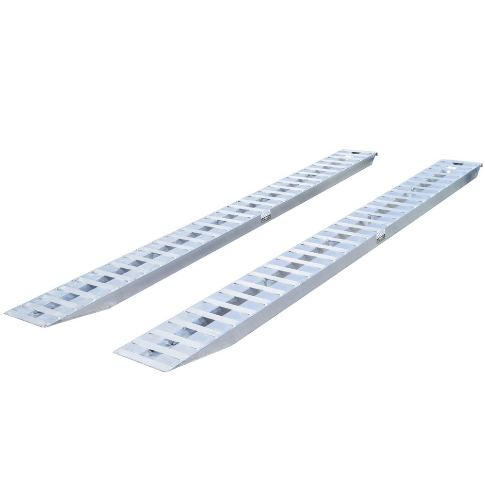 Heavy Duty Ramps Aluminum Car Trailer Ramps | Model 08-16-168-05 | Size 14' L x 16" W | 8,000 lb. Per Axle Capacity | Horsepower 23 HP | For Car Haulers & Equipment Trailers