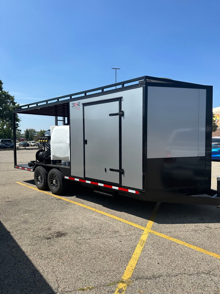 Top Notch Agricultural Drone Support Trailer | Model DT2 | Main Tanks Two (2) × 330‑Gallon Totes