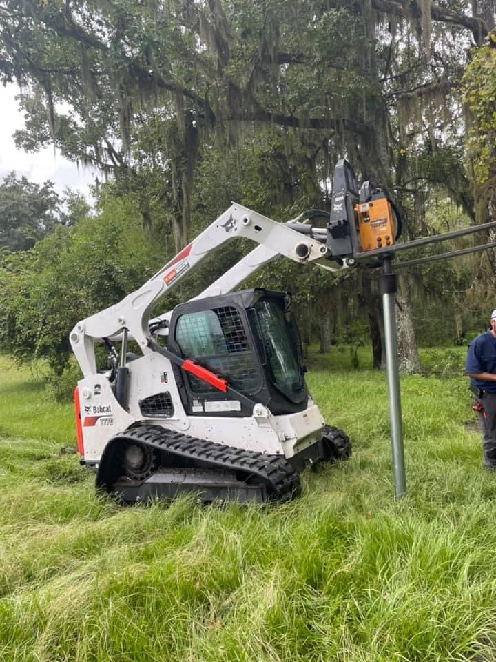 Montana T-Rex Post Drivers | Length 30", 48" & 57" | Width 18" & 28" | Oil Flow Range 5-20 GPM | For Skid Steers & Loaders