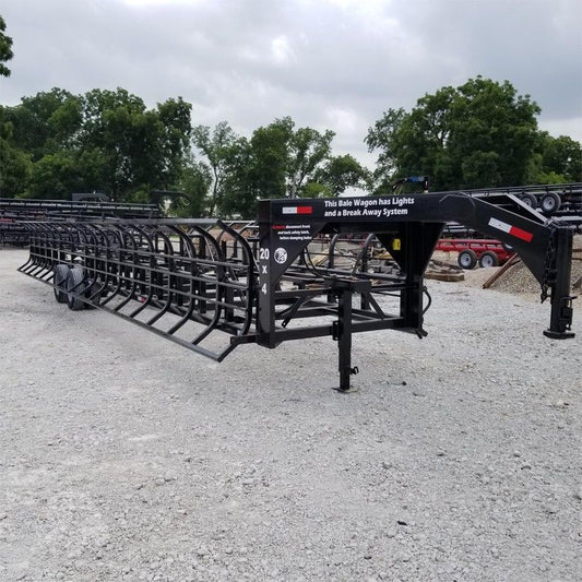 2024 Industrias America Double Wide Bale Trailer 20X4 | Length 20' | Width 8' | Hydraulic Latch System