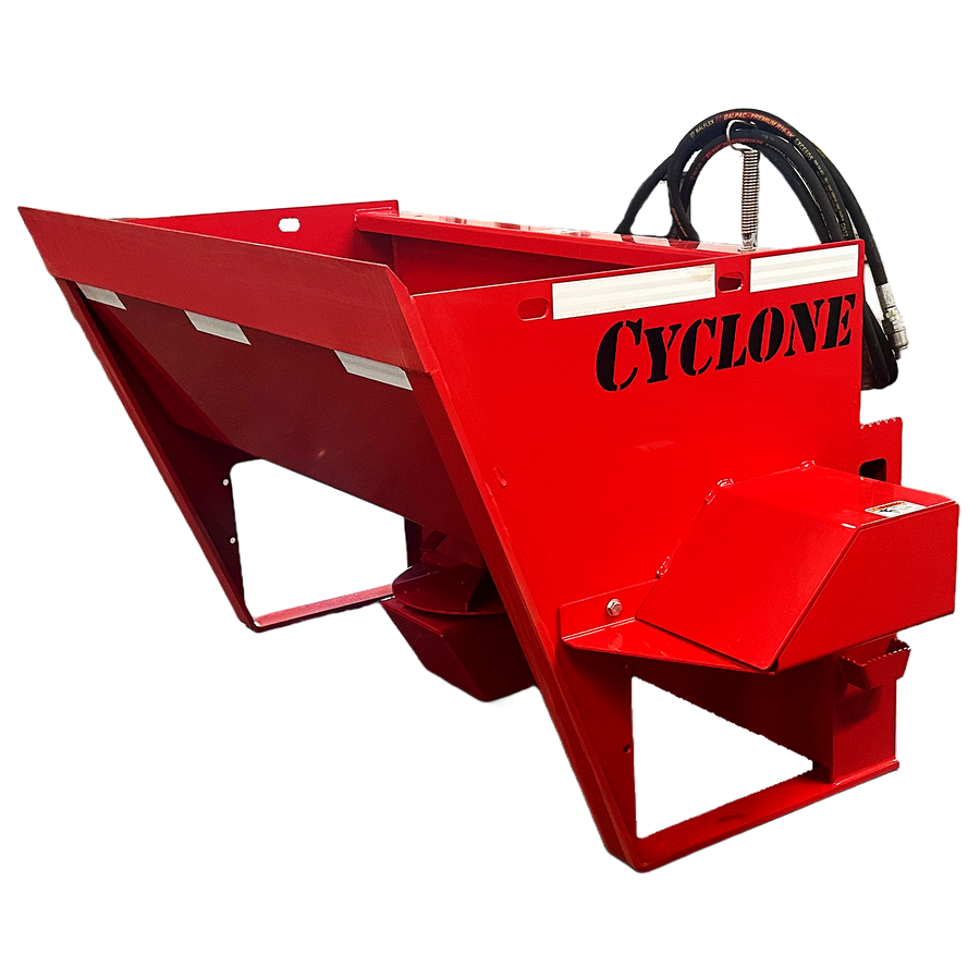 STOUT | Cyclone 60" Spreader | Spreading Range 5'-20' feet | 18.3 Cubic Foot Capacity | 15-24 GPM Hydraulic Flow | For Skid Steers