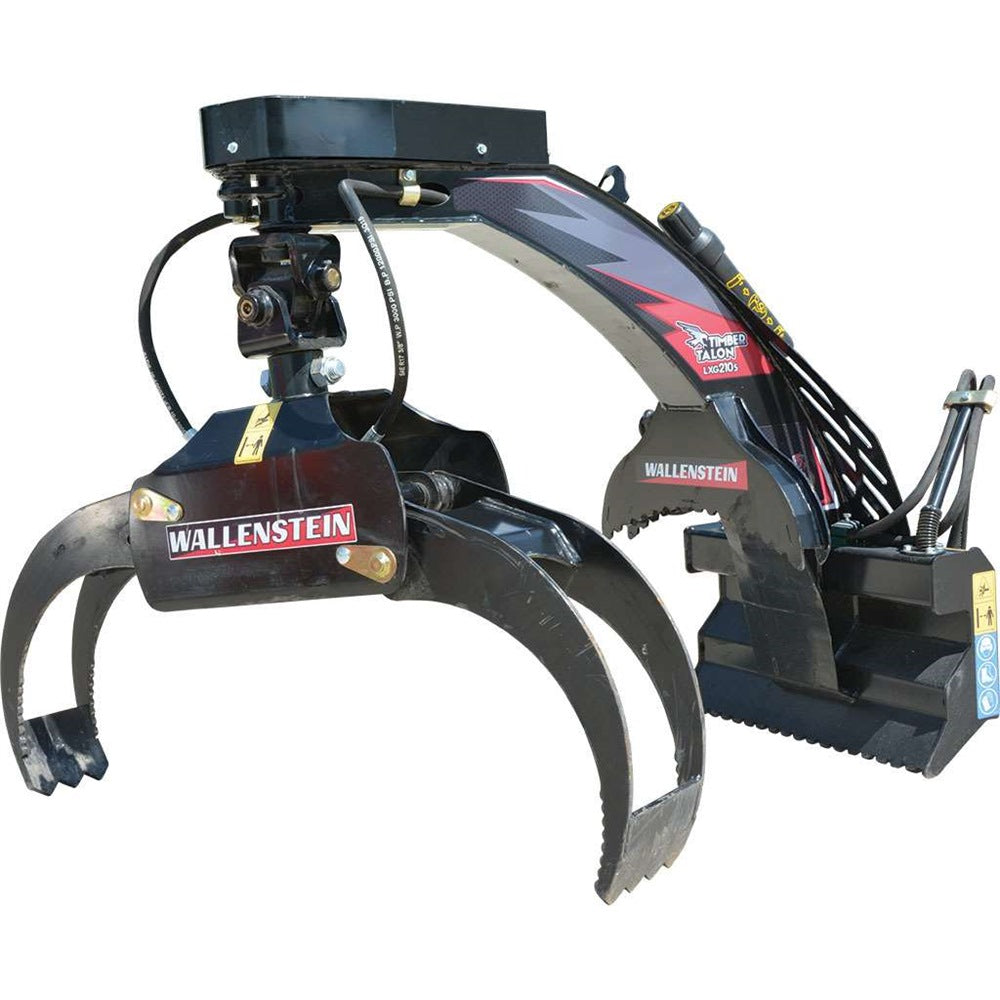 Wallenstein Log Grapple | Models LXG-210S & LXG-210SB | Width 44" | Grapple Opening 3" To 40" | For Mini Skid Steers