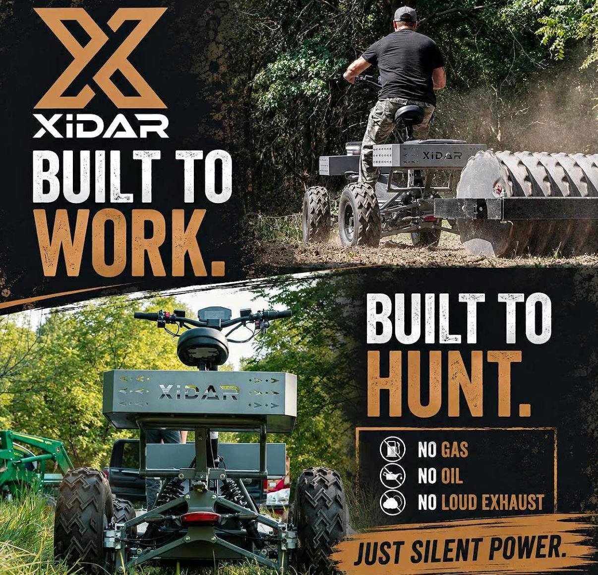 XiDAR Spyder - All‑Electric 4WD ATV ( Zero Emissions) | 5,600W Motor | For Hunters & Outdoor Adventure