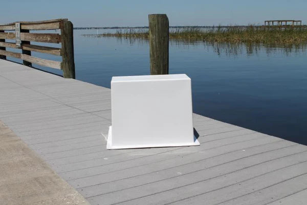 RIO MARINE CUSTOMS | Boarding Step | 2 Step Fiberglass | Model CMS02 | 25" W x 23" D x 20" H | Safe and Convenient Access | For Dock & Deck
