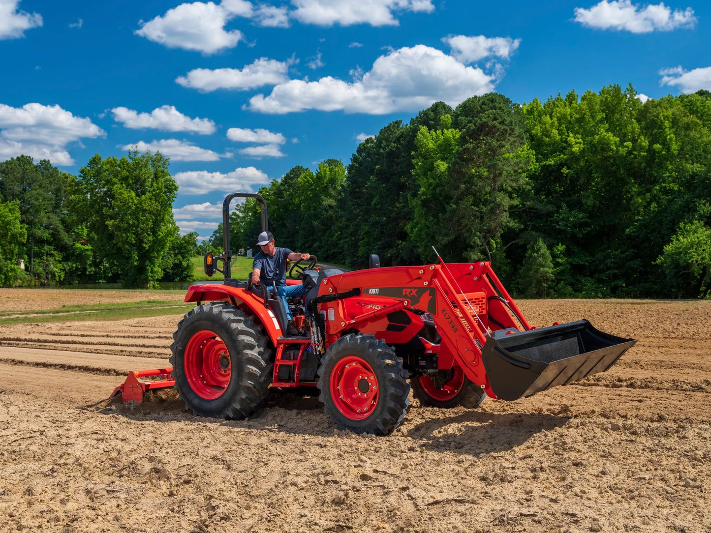 KIOTI | Open Station Tractor | RX7340PB | 82.1" Width | 73 HP | For Agricultural & Heavy-Duty Tasks
