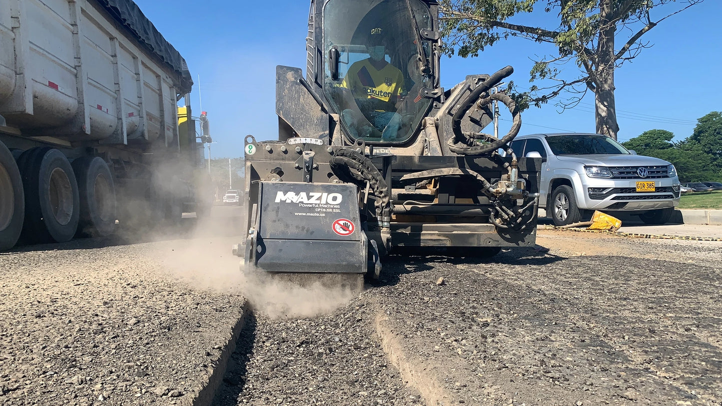 Mazio Cold Planer CP16.5R SSL Grinder | Width 16" | Hydraulic Flow Range 80–90 GPM | For Skid Steer Loaders