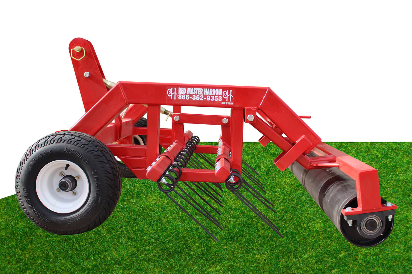 Red Master Harrow | Travel Right | Arena Drag | 6 ft – 10 ft Width | 20–30 HP | For Synthetic Footings