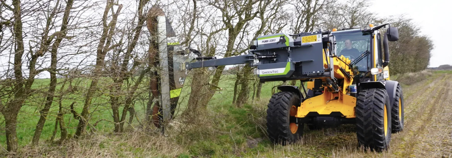 GreenTec Limb Trimmer Hydraulic Telescopic | Model Multi Carrier Puma 3303 Tele | Transport Width 8'2" Ft | Oil Flow 13.2 GPM | For Tractors