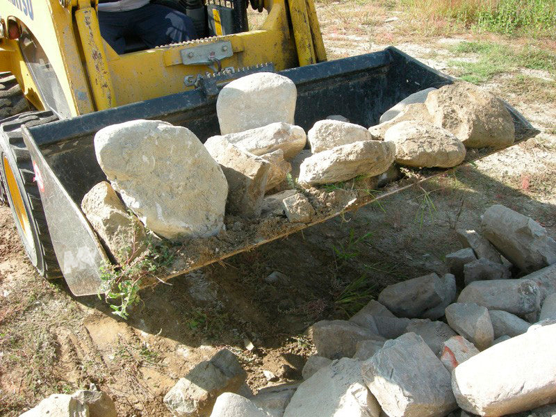 Mazio Rock Bucket Skid Steer Standard Bucket | Width 1250 to 2030 mm | Capacity 0.351 to 0.588 m³ | Weight 230 to 310 kg | For Skid Steer Loaders