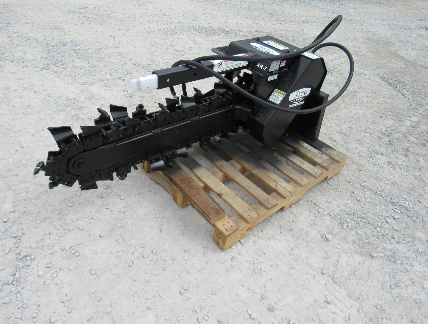 LOWE | XR-Series Trenchers | Rock & Frost Teeth Combo | Models XR-7 to XR-35 | 36"–60" Depths | Hydraulic Flow 8–40+ GPM | For Skid Steers & Toro Dingo