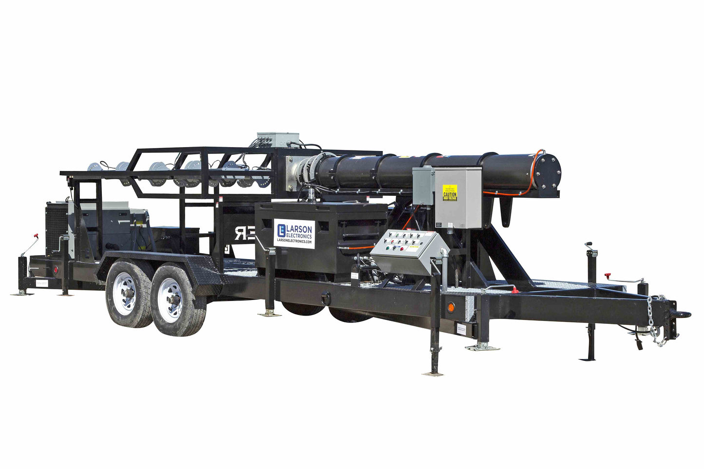 Larson Electronics 50' Pneumatic Megatower™ on 21 Foot Trailer - (16) 500 Watt LED Lights - 11KW Genset - 110 Gallons