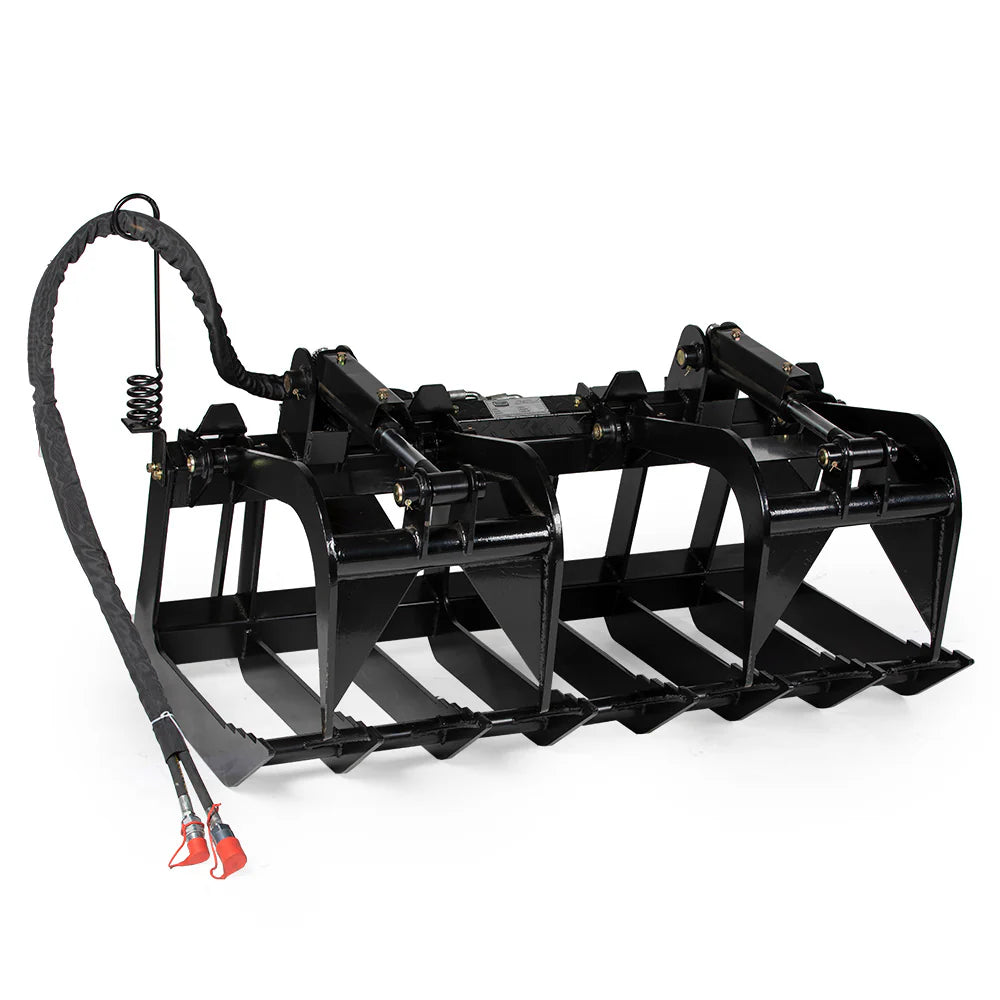 Titan Attachments Standard Root Grapple Bucket | Overall Width 60" & 72" Inches | Hydraulic Flow 11-16 GPM | For Skid Steers