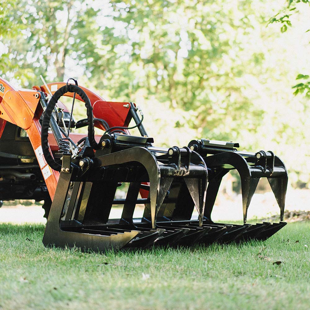 Titan Attachments Standard Root Grapple Bucket | Overall Width 60" & 72" Inches | Hydraulic Flow 11-16 GPM | For Skid Steers