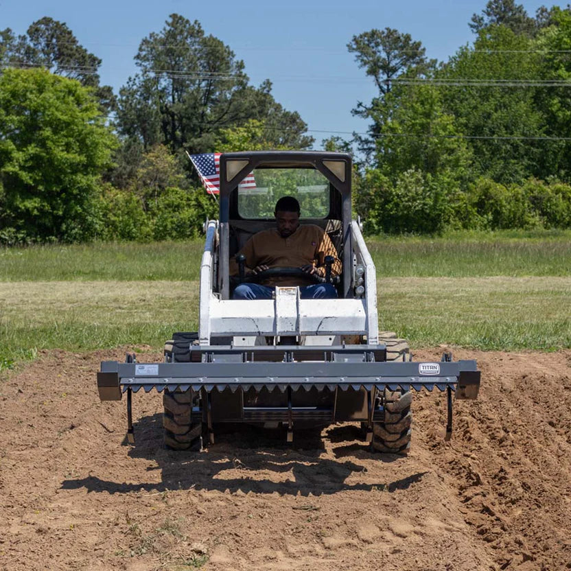 Titan Attachments Ripper Scarifier | Heavy-Duty Soil Conditioner | 72" Ripping Width | 5–9 Tines | 2"–9" Adjustable Spacing | Oil Flow Range 13–25 GPM | For Skid Steers