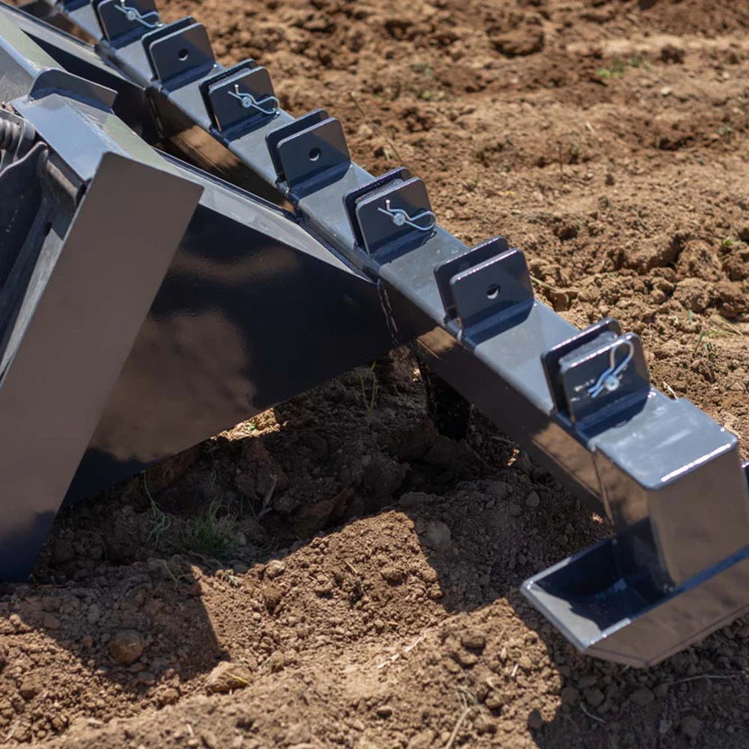 Titan Attachments Ripper Scarifier | Heavy-Duty Soil Conditioner | 72" Ripping Width | 5–9 Tines | 2"–9" Adjustable Spacing | Oil Flow Range 13–25 GPM | For Skid Steers