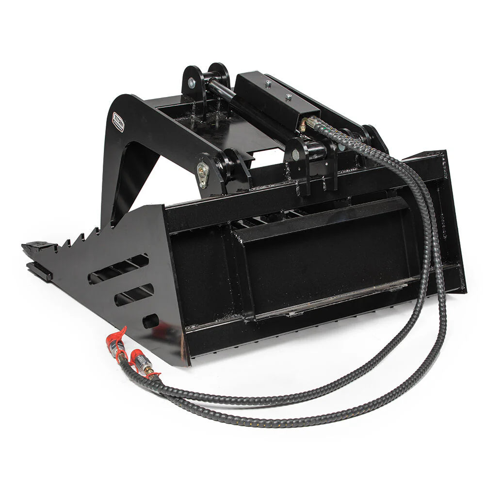Titan Attachments Skeleton Rock Grapple Rake | Overall Width 40.5" inches | Hydraulic Flow 11-20 GPM | For Mini Skid Steer