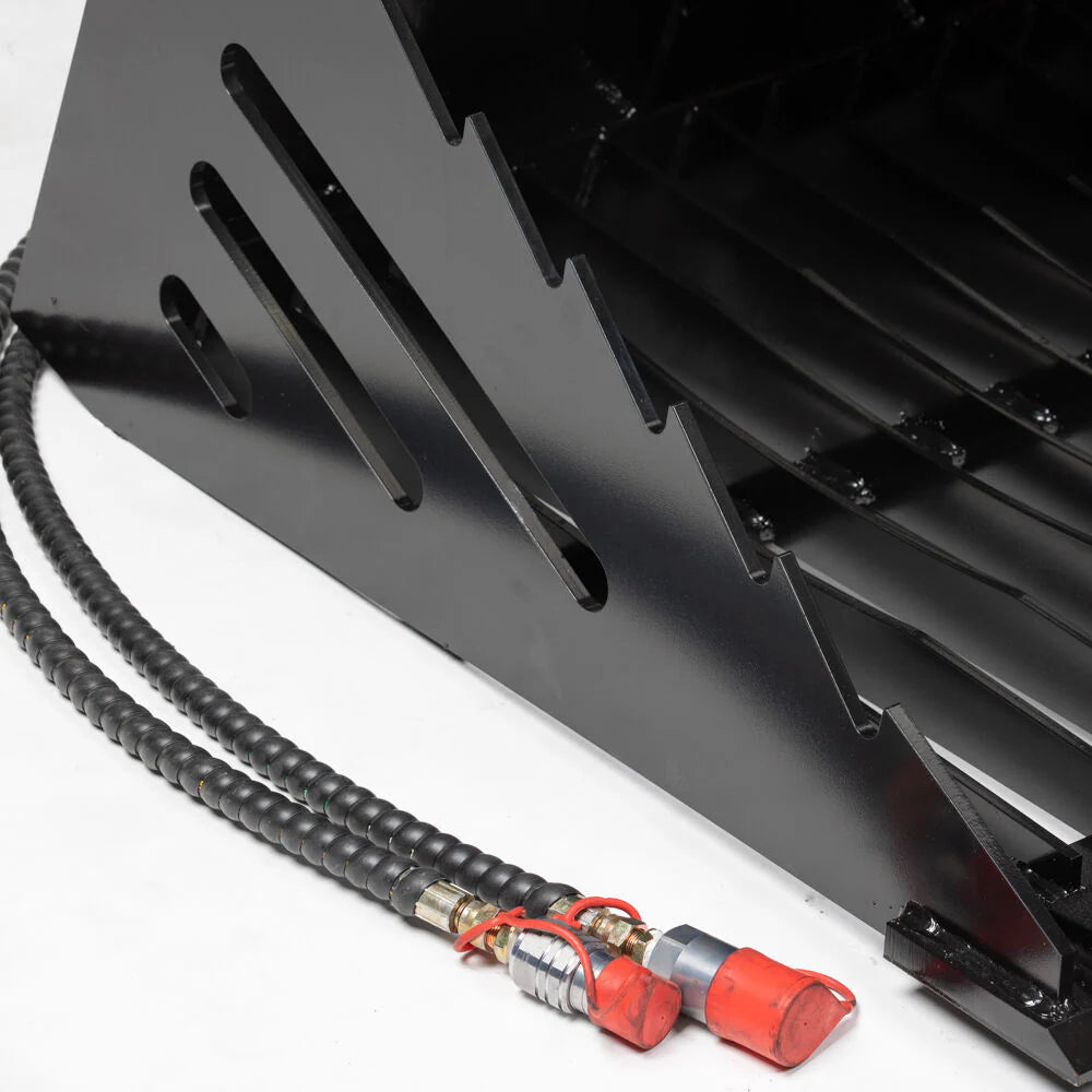 Titan Attachments Skeleton Rock Grapple Rake | Overall Width 40.5" inches | Hydraulic Flow 11-20 GPM | For Mini Skid Steer