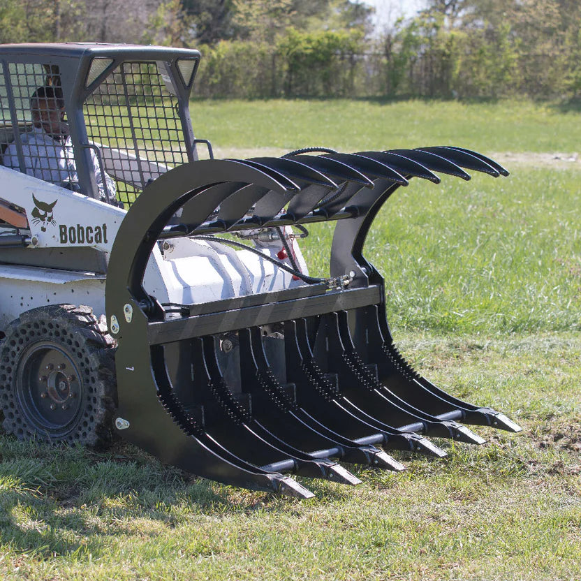 Titan Attachments Extreme Root Grapple Rake | Overall Width 60"-84" inches | Horsepower 50-90 HP | Oil Flow 10–25 GPM | For Tractors & Skid Steer