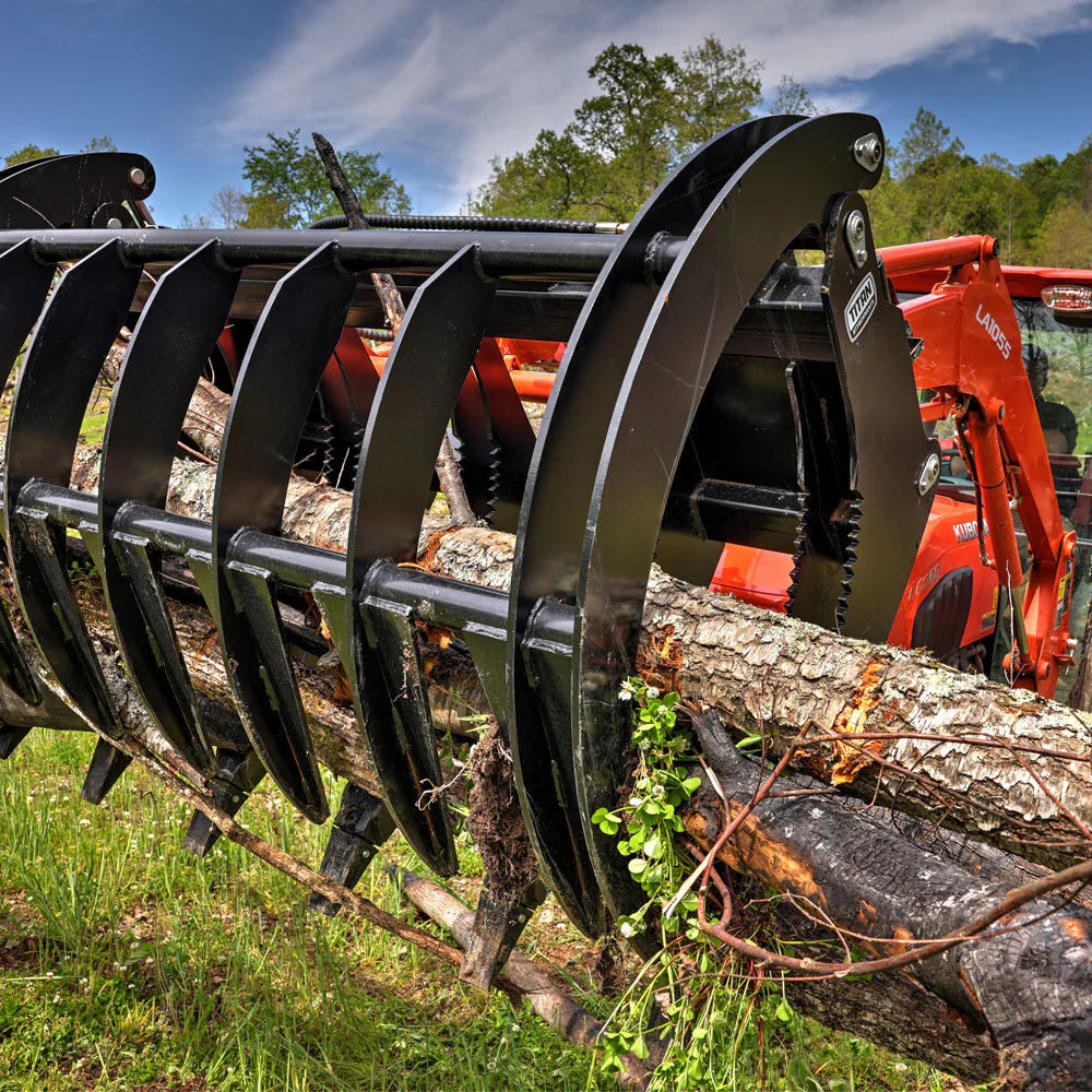 Titan Attachments Extreme Root Grapple Rake | Overall Width 60", 72" & 84" inches | Horsepower 50-90 HP | For Tractors