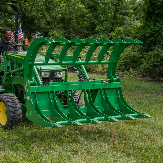 Titan Attachment Heavy-Duty Root Grapple Rake | Working Width 60"-84" inches | Horsepower 60-90 HP | For Tractors