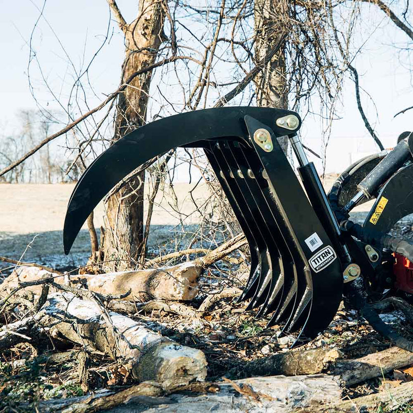 Titan Attachments Root Grapple Rake | Overall Width 34" Inches | Hydraulic Flow 11-20 GPM | For Mini Skid Steers