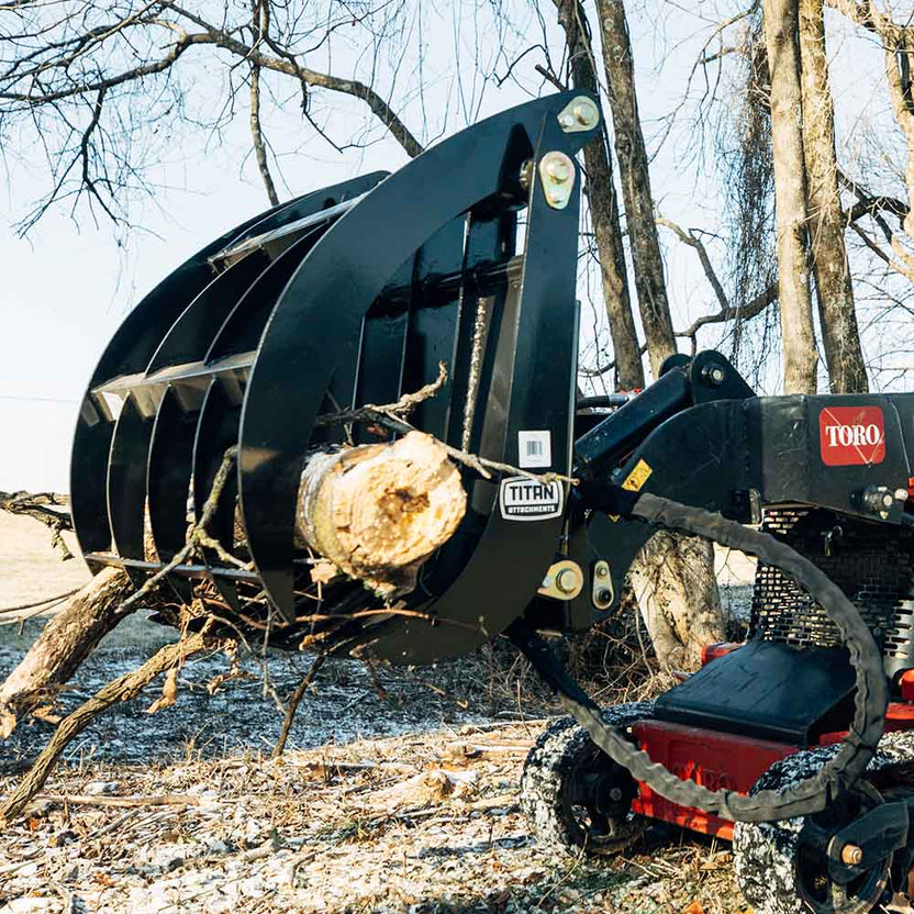 Titan Attachments Root Grapple Rake | Overall Width 34" Inches | Hydraulic Flow 11-20 GPM | For Mini Skid Steers
