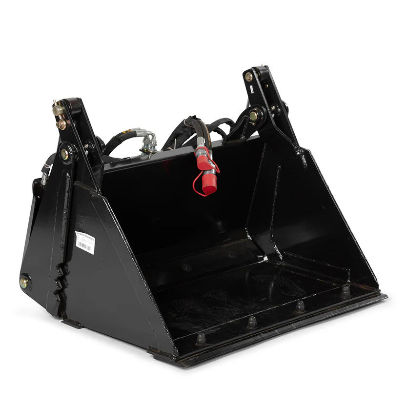 Titan Attachments Combo Bucket | 4-in-1 Multi-Function | 35" Width | 850 lb Capacity | Oil Flow Range 8–12 GPM | For Mini Skid Steers