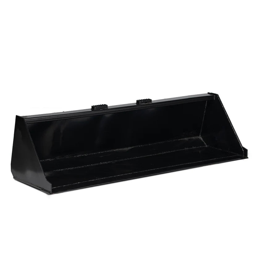 Titan Attachments Dirt Bucket | Reinforced 3/16" Steel | 60"–84" Width | 370–700 lb | 12–25 GPM Oil Flow | For Skid Steers