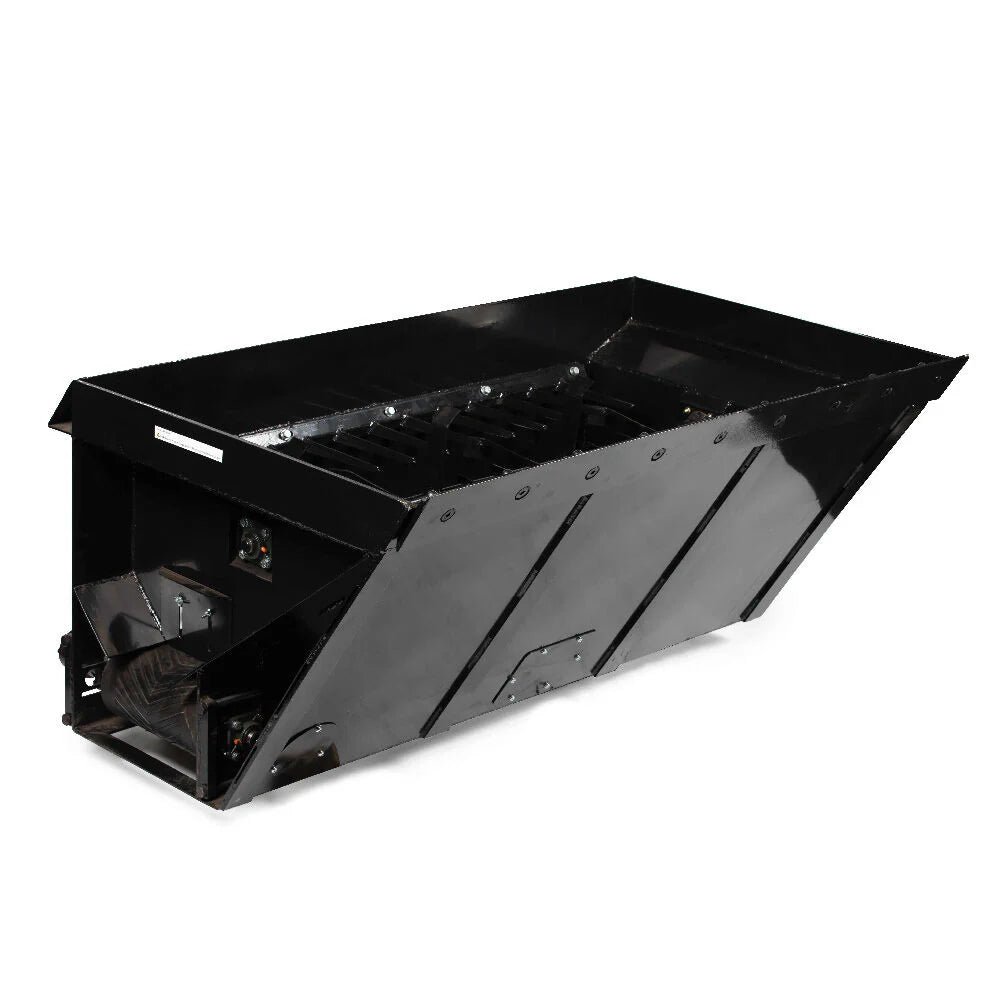 Titan Attachments Side Discharge Bucket | 72″ Width | Bolt-On Cutting Edge | 0.67 Cu. Yd | 12 Steel Agitators | Hydraulic Flow 10–20 GPM | For Skid Steers