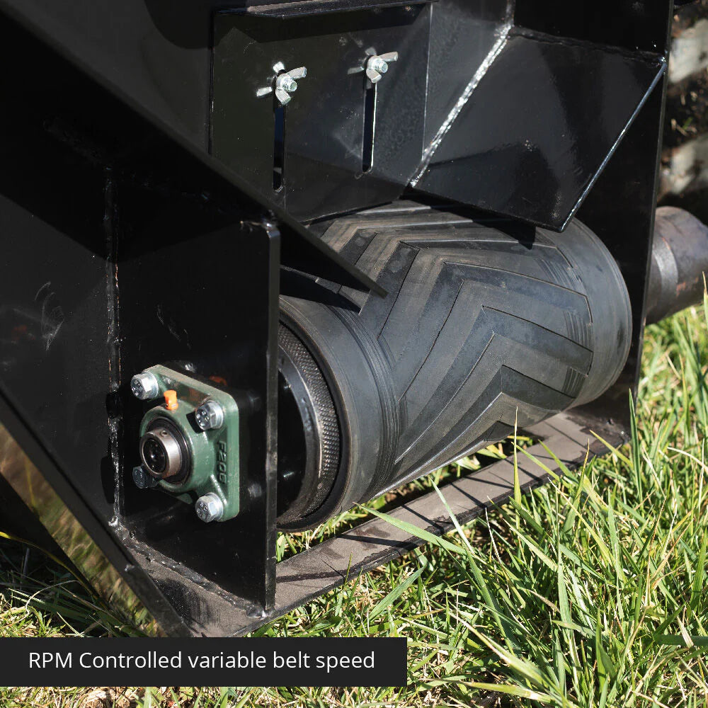 Titan Attachments Side Discharge Bucket | 72″ Width | Bolt-On Cutting Edge | 0.67 Cu. Yd | 12 Steel Agitators | Hydraulic Flow 10–20 GPM | For Skid Steers