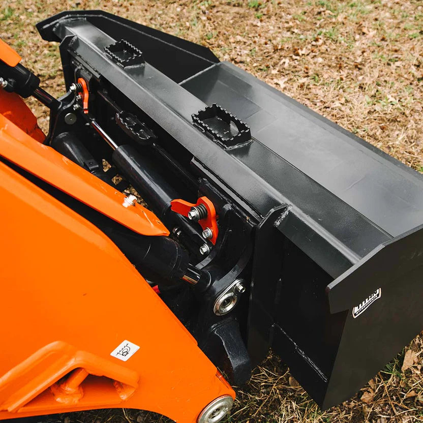 Titan Attachments Low Profile Dirt Bucket | Grade 50 Steel | 60"–72" Width | 15.5–18.5 cu ft | 12–25 GPM Oil Flow | For Skid Steers