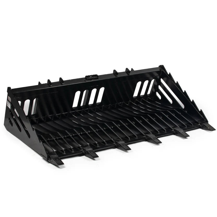 Titan Attachments Skeleton Rock Bucket | 3" Tine Spacing | 562–772 lb | Oil Flow 12–25 GPM | For Skid Steers