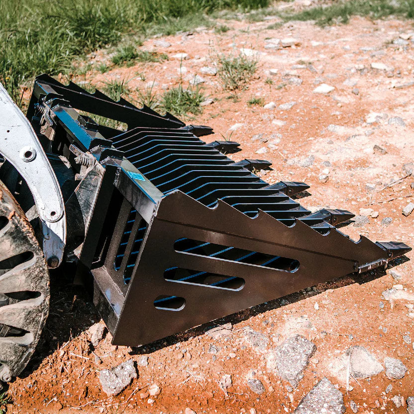 Titan Attachments Skeleton Rock Bucket | 3" Tine Spacing | 562–772 lb | Oil Flow 12–25 GPM | For Skid Steers