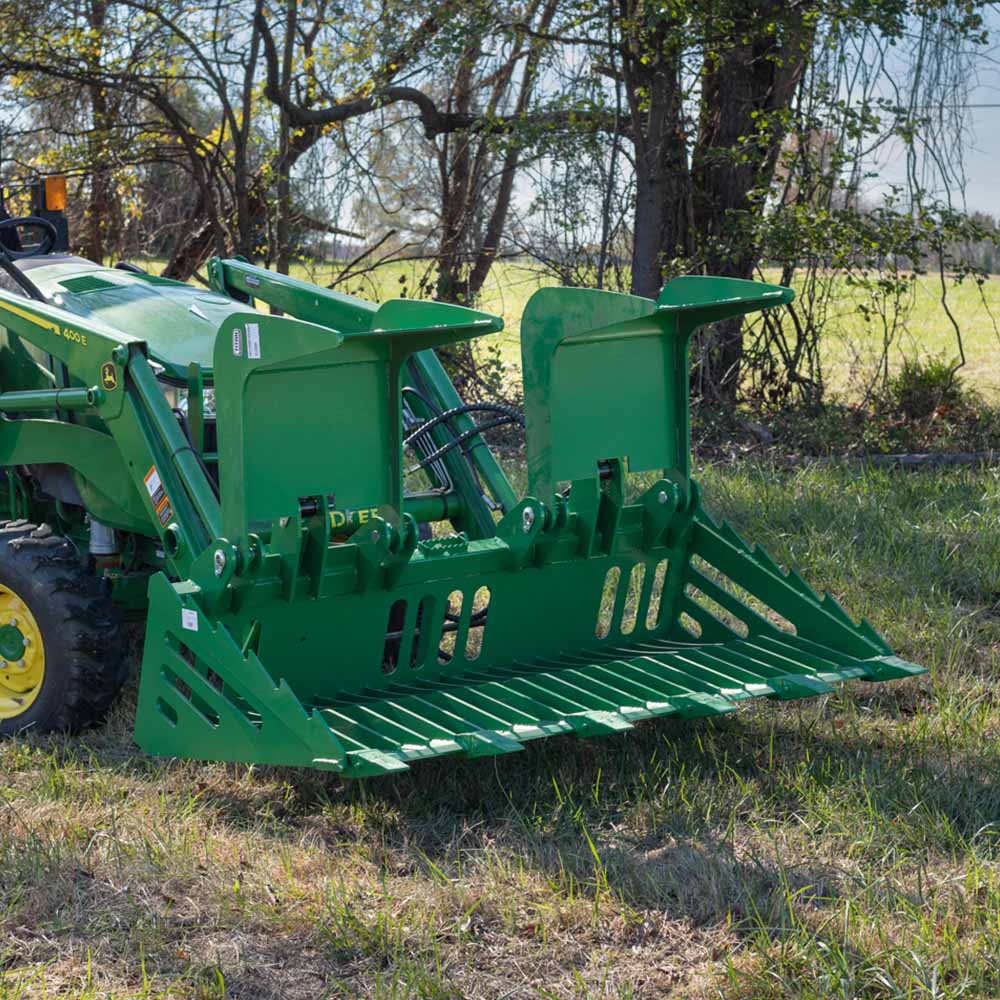 Titan Attachments Fine Grade Skeleton Rock Grapple Bucket | Inside Width 72" Inches | Horsepower 50-75 HP | For Tractors