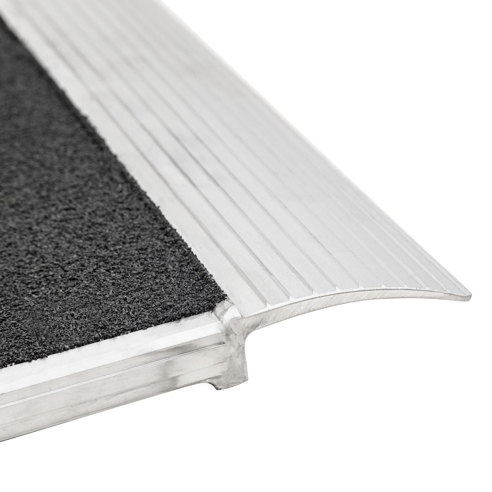 Heavy Duty Ramps Grit-Coat Aluminum Shipping Container Ramp | Model 12-63-060-06-Grit | Size 60" L x 63" W | Capacity 12,000 lb | Horsepower 23 HP | For 5.75"–8" H Lip Shipping Containers