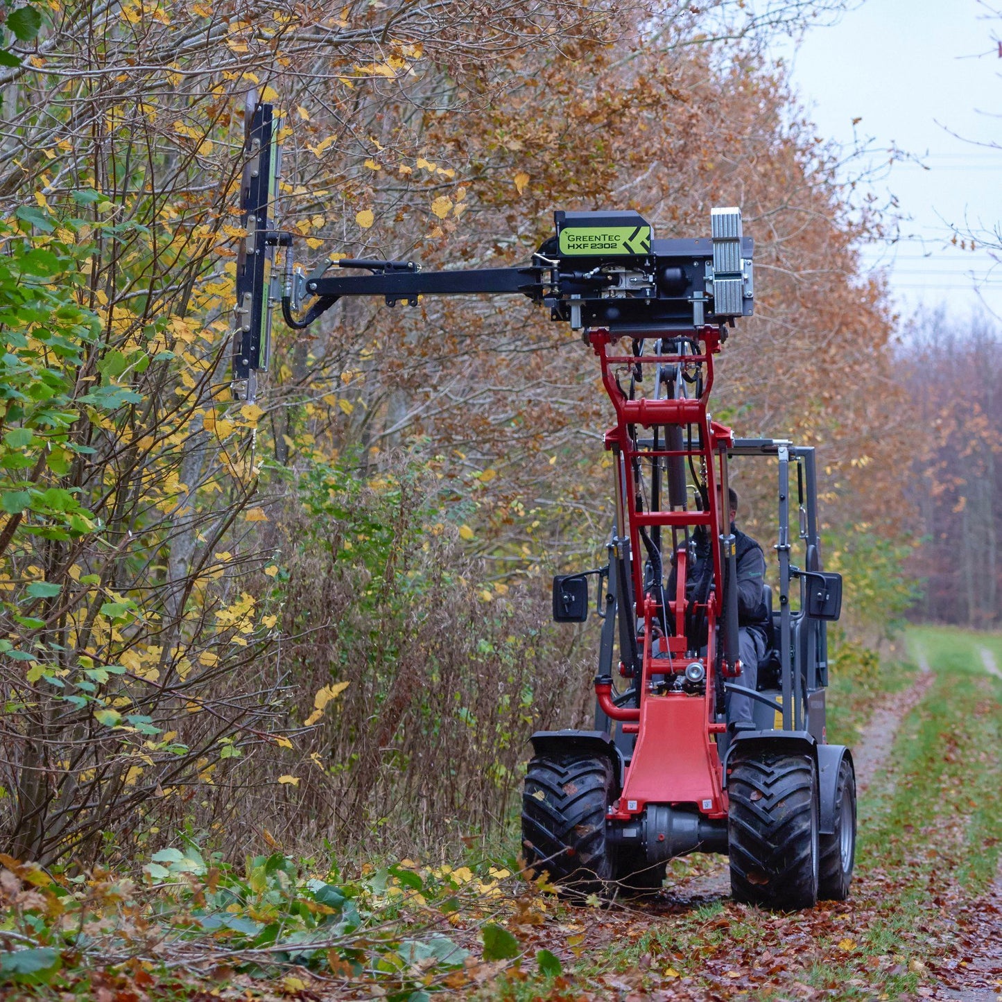GreenTec Limb Trimmer Tractor Loader Mount | Model Puma 2303 With Quadsaw LRS 1402 | Working Width 4' 7" Ft | Horsepower 75-90 HP | For Tractors