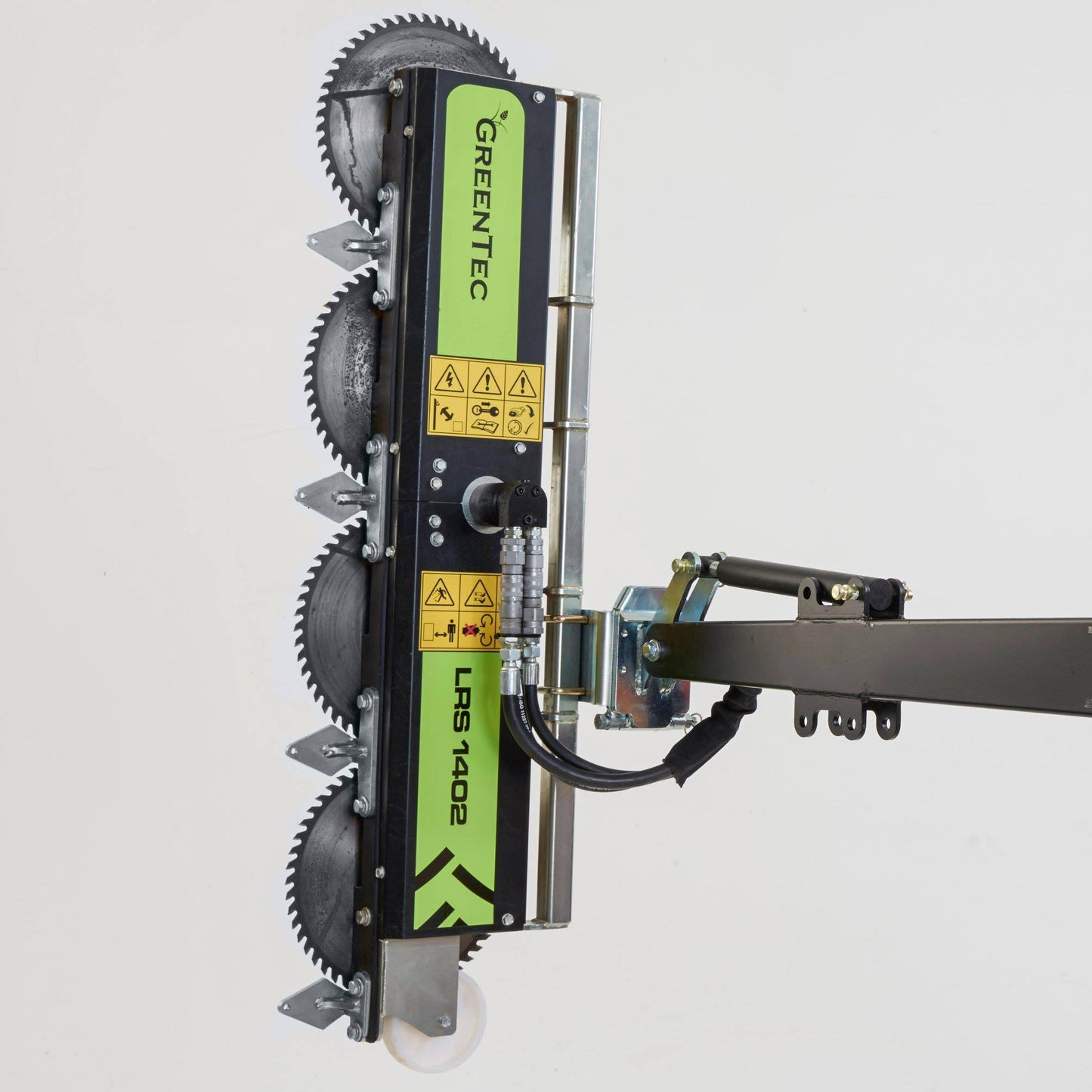 GreenTec Limb Trimmer Tractor Loader Mount | Model Puma 2303 With Quadsaw LRS 1402 | Working Width 4' 7" Ft | Horsepower 75-90 HP | For Tractors