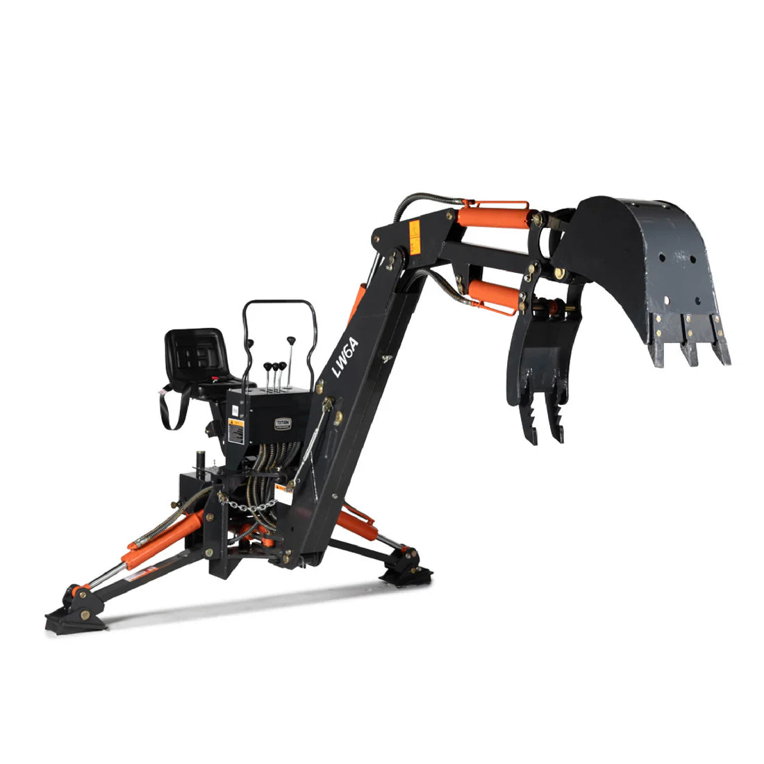 Titan Attachments 3-Point Backhoe with Thumb Excavator | Digging Depth 6' & 7' Ft | Horsepower 30+ HP | For Tractors