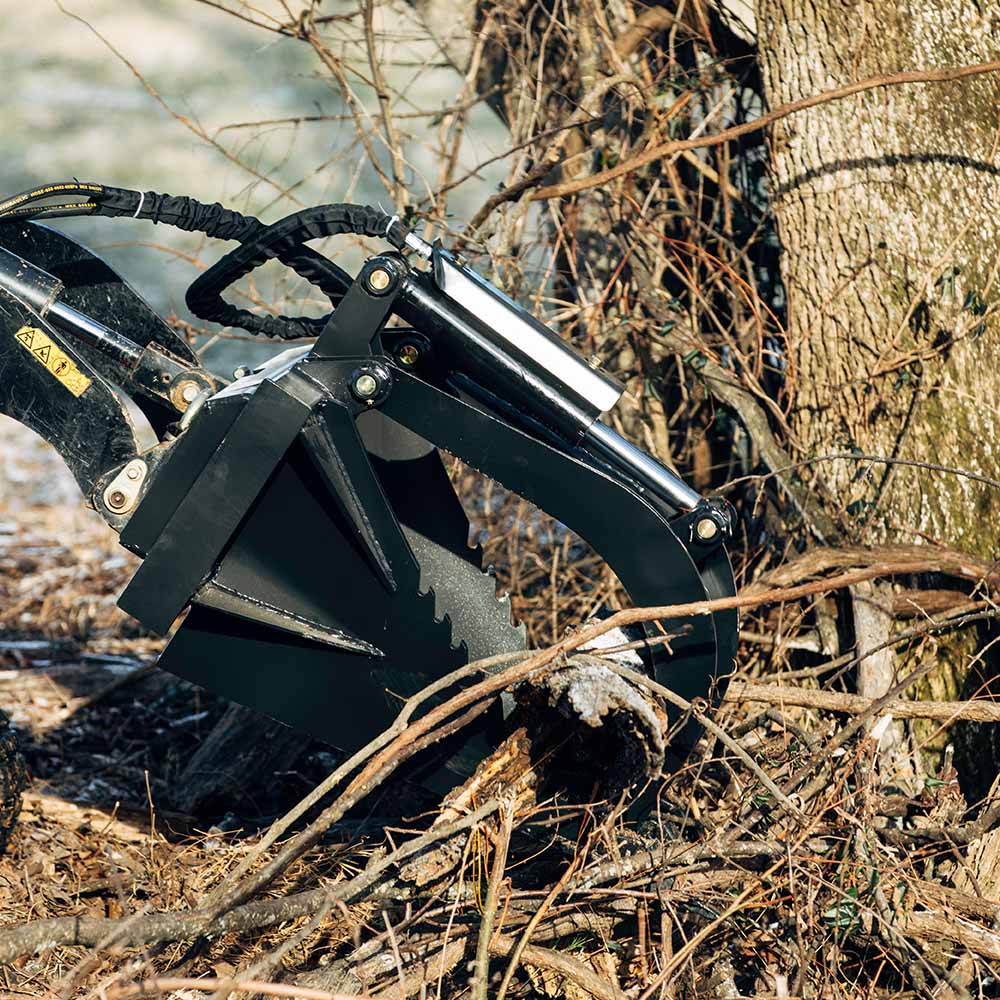 Titan Attachments Stump Bucket Grapple | Overall Width 31" Inches | Hydraulic Flow 11-20 GPM | For Mini Skid Steer